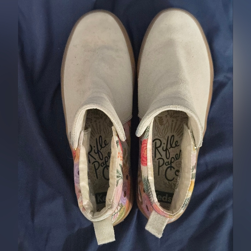 Keds x Rifle Paper Cooper Garden Party Sneaker in Tan - Size 6 - Picture 10 of 12